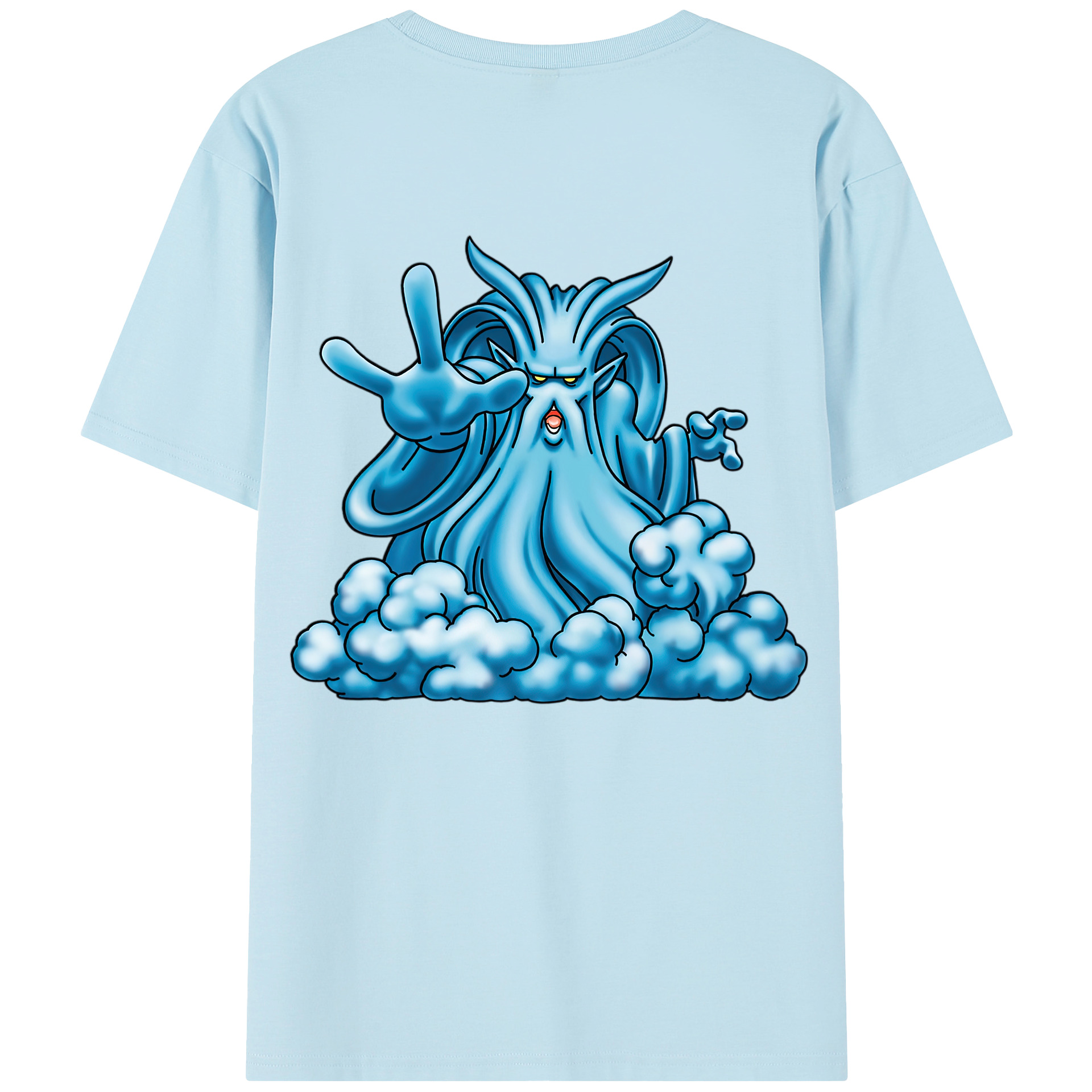 （画像用） ドラゴンクエスト Doragon Kuesuto Dragon Quest 綿100％半袖Tシャツ（背面プリント）